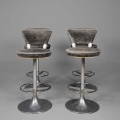 SET OF FOUR GIORGETTI BAR STOOLS.