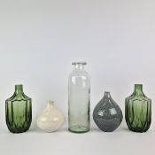 COLLECTION OF 5 VESSELS, OF VARIOUS DESCRIPTIONS.