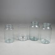GLASS VESSELS, A PAIR, AND 2 OTHERS (4).