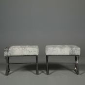 1970S AMERICAN STYLE STOOLS, A PAIR.