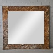 REPOUSSE METAL FRAME WALL MIRROR.