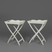 TRAY TABLES, A PAIR (4).