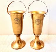 PAIR OF GILT METAL ICE BUCKETS.