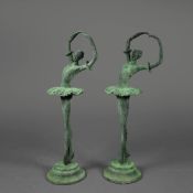 SCULPTURAL BALLERINAS, A PAIR.