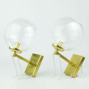 WALL LIGHTS, A PAIR.