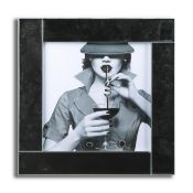 CONTEMPORARY SCHOOL PHOTOPRINT OF GIRL DRINKING COCKTAIL.