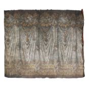 PRINT OF THEATRE CURTAIN.
