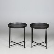 TRAY TOPPED TABLES, A PAIR