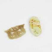 TWO CHINESE CARVED JADES. (2)