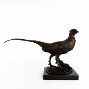 CONTEMPORARY SCHOOL SCULPTURAL STUDY OF A PHEASANT.