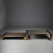 NESTING PAIR OF COCKTAIL TABLES. (2).