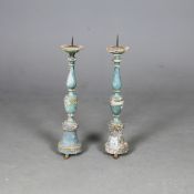 18TH CENTURY GUSTAVIAN CANDLESTICKS (2)