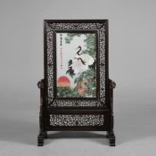 CHINESE SILKWORK SCREEN.