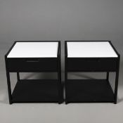 SIDE TABLES, A PAIR.