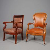 19TH CENTURY FRENCH FAUTEUILS (2).