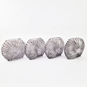 MURANO STYLE GLASS VASES, A SET OF 4