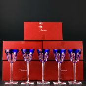 A BACCARAT SET OF SIX 'HARCOURT' RHINE WINE GLASSES.