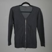 GIORGIO ARMANI , BLACK KNITTED CARDIGAN/JACKET.