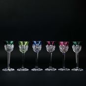 A BACCARAT SET OF SIX 'HARCOURT' HOCK GLASSES.