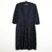 DIOR FLORAL SILK SHEATH DRESS.