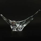 A BACCARAT FREE FORM CENTREPIECE BOWL.