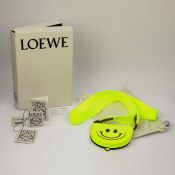 A LOEWE YELLOW SMILEY FACE POUCH SHOULDER BAG.