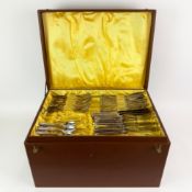 A WOLFF SILVER-PLATED CANTEEN OF CUTLERY. (QTY).