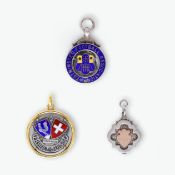 THREE FOOTBALL MEDALS.