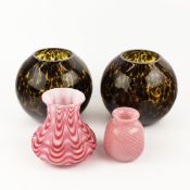 ART GLASS VASES (4).