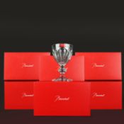 A BACCARAT SET OF SIX 'HARCOURT' '1841' LARGE WINE GLASSES.