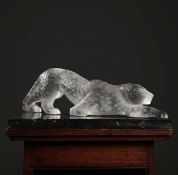 A LALIQUE GLASS ZEILA PANTHER.