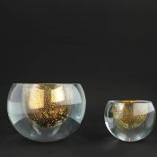 ANNA TORFS (BELGIAN / CZECH, BORN 1965). ART GLASS BOWLS. (2).