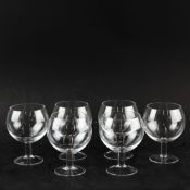 A TIFFANY & CO SET OF SIX BRANDY GLASSES.