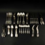 CHRISTOFLE DELAFOSSE PATTERNED SILVER-PLATED CUTLERY. (78).