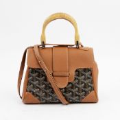 GOYARD SAIGON SOUPLE MINI BAG IN BLACK AND TAN