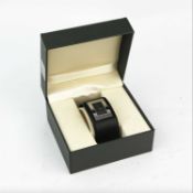 GUCCI 7800L BLACK DIAL SILVER BRACELET WATCH