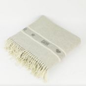 CHRISTIAN DIOR 100% WOOL THROW IN GREY