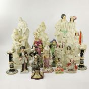 A COLLECTION OF ASSORTED CERAMIC FIGURES.