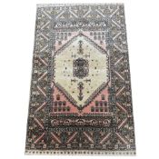 FINE PURE SILK TURKISH RUG.