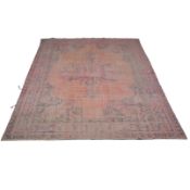 CONTEMPORARY OVERDYED CARPET.