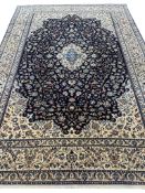 FINE PART SILK PERSIAN NAIN CARPET.