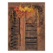1960s WALL HANGING MIXED MEDIA TAPESTRY IN THE STYLE OF TADEK BEUTLICH.