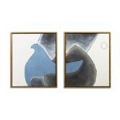 20TH CENTURY SCHOOL. ABSTRACT DIPTYCH (2).