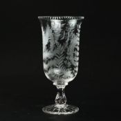A 19TH CENTURY GLASS CELERY VASE.