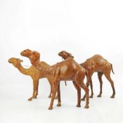 TANNED LEATHER CAMELS. (3).