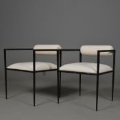 ARTERIORS BARBANA CHAIR MUSLIN, A PAIR.