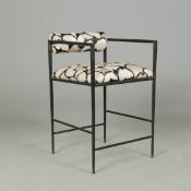 ARTERIORS BARBANA COUNTER STOOL OCELOT EMBROIDERY.