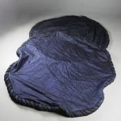 ANOUSKA HEMPEL XL TABLECLOTHS (2) BLUE AND BLACK.