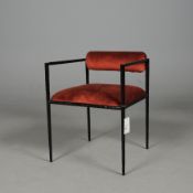 ARTERIORS BARBANA CHAIR RUST VELVET.
