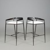 ARTERIORS ANSEL BAR STOOLS, A PAIR.